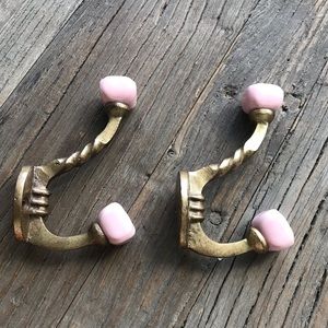 Anthropologie Gold Wall Hooks